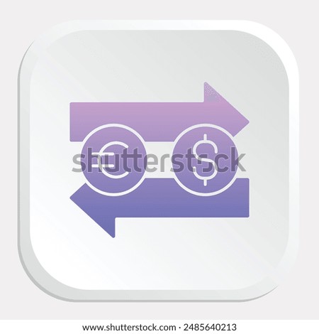 Foreign Exchange Icon - Representing the Global Trading of Currencies and International Finance