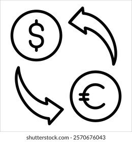 Foreign Exchange Rates Icon Element For Design