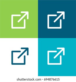 Foreign green and blue material color minimal icon or logo design