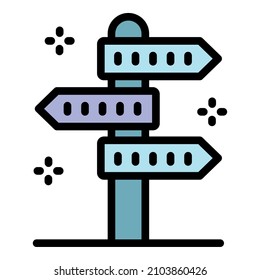 Foreign language pillar icon. Outline foreign language pillar vector icon thin line color flat isolated