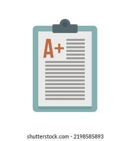 Foreign language positive test icon. Flat illustration of foreign language positive test vector icon isolated on white background