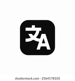 foreign language translate icon sign vector