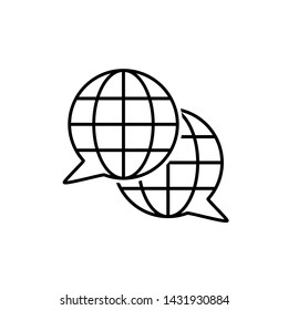 foreign language translation creative icon logo vector illustration