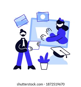 Foreign language workshop abstract concept vector illustration. Foreign language learning group, native speaker course, professional translator, easy english, online education abstract metaphor.