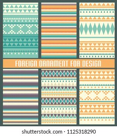 Foreign ornament for any type of design. You can use this figure in the design, which requires an interesting seamless vector.