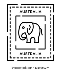 Foreign passport stamp, australia stamp 