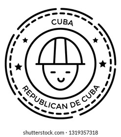 Foreign passport stamp, cuba stamp 