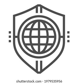 Foreign Policy square line vector icon.