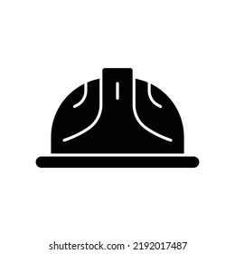 Foreman hard hat icon. icon related to construction, labor day. Glyph icon style, solid. Simple design editable