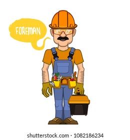 Foreman in a helmet