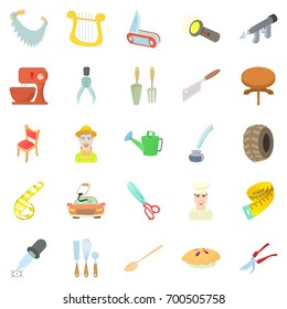 Foreman icons set. Cartoon set of 25 foreman vector icons for web isolated on white background