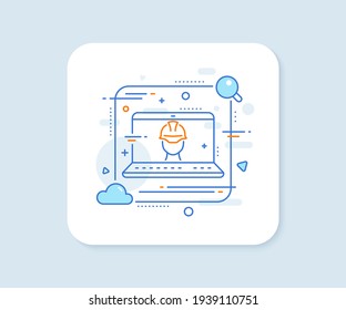 Foreman line icon. Engineer or architect sign. Vector
