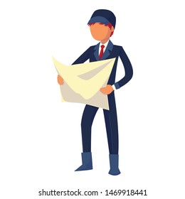 Foreman master icon. Cartoon of foreman master vector icon for web design isolated on white background