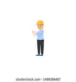 Foreman master icon. Raster illustration isolated on white background