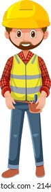 Foreman with safety hat illustration