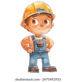 foreman vector illustration in watercolor style