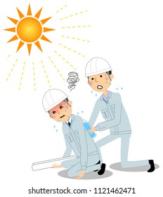 Foreman who is likely to develop a heat stroke