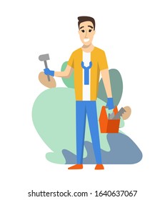 Foreman or worker for building construction
