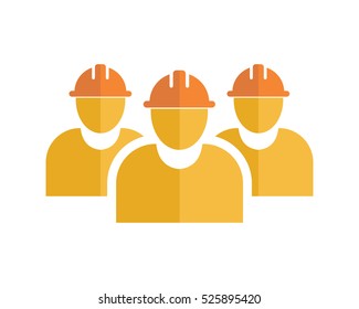 foreman worker craftsmen labor image vector icon logo