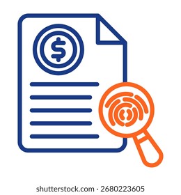 Forensic Accounting Icon Color Vector Illustration
