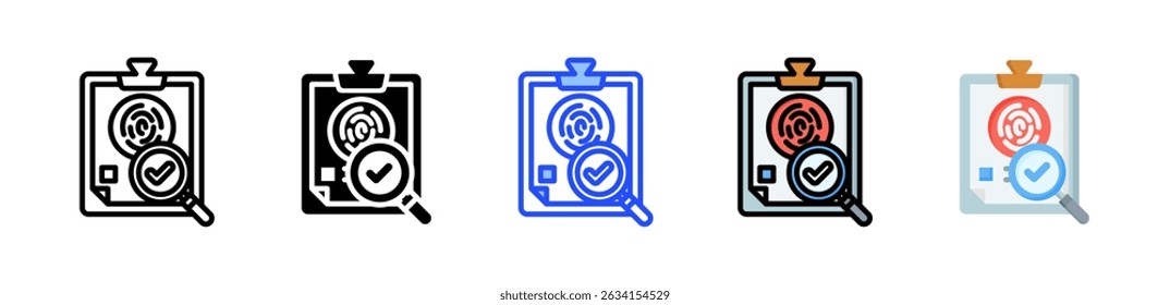 Coleta De Ícones De Auditoria Forense Com Vários Estilos