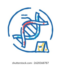 forensic evidence crime doodle icon sketch vector. forensic evidence crime sign. isolated symbol illustration