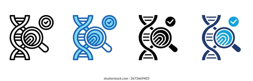Forensic icon Multi Style Vector Illustration