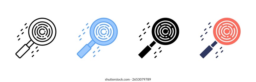 Forensic icon sheet multiple style collection