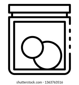 Forensic jar icon. Outline forensic jar vector icon for web design isolated on white background
