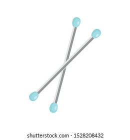 Forensic lab sticks icon. Flat illustration of forensic lab sticks vector icon for web design