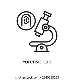 Forensic lab Vector Outline Icon Design illustration. Law Enforcement Symbol on White background EPS 10 File