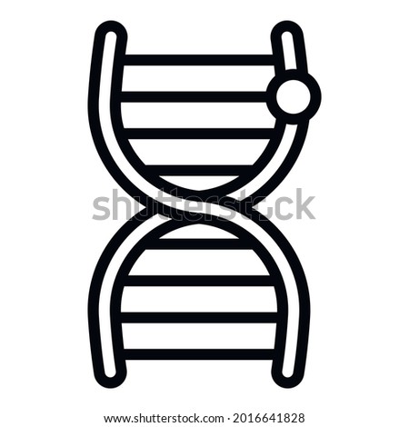Forensic laboratory dna research icon. Outline forensic laboratory dna research vector icon for web design isolated on white background