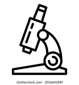 Forensic Laboratory Microscope Icon. Outline Forensic Laboratory Microscope Vector Icon For Web Design Isolated On White Background