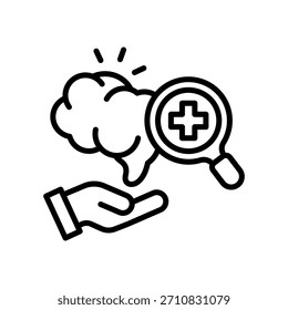 Forensische Psychologie Symbol Linie Vektorgrafik