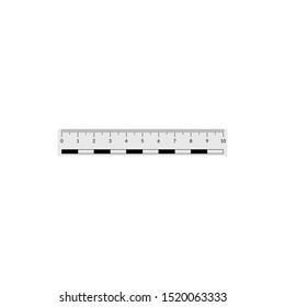 Forensic ruler for the measuring of a crime scene evidence