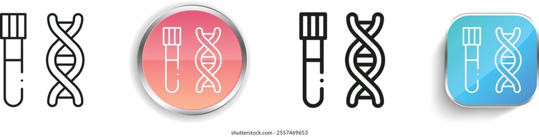 forensic science icon. Thin Linear, Regular and Button Style Design Isolated On White Background