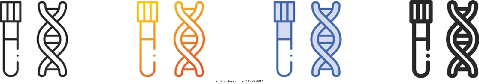 forensic science icon.Thin Linear, Gradient, Blue Stroke and bold Style Design Isolated On White Background