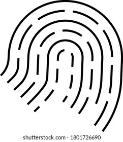 forensic test Vector, Criminal Identification Icon, Finger Print Design,  Lawyer Firm  and Legal institutions Symbol on white background