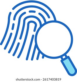 Forensics Icon Blue Vector Illustration