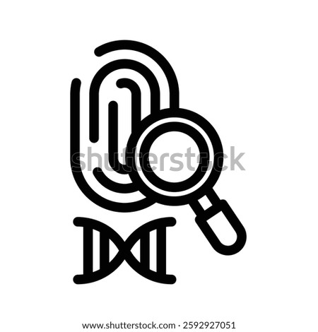 forensics line icon illustration vector graphic. Simple element illustration vector graphic, suitable for app, websites, and presentations isolated on white background