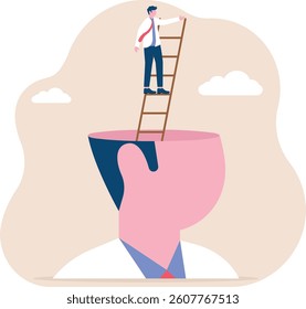 Foresight, business concept vector illustration

