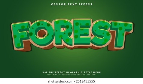 Forest 3d editable text effect Template