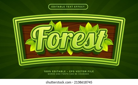 Forest 3d Text Effect And Editable Text Effect