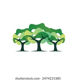 forest abstract logo modern style