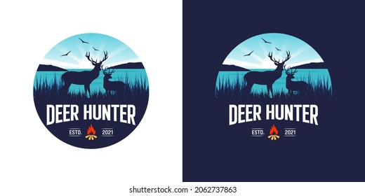 Forest Adventure with deer icon in vector illustration, perfect for t shirt design