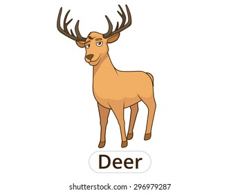 Forest animal deer cartoon for children vector illustration