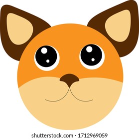 forest animal. fox vector. a child's drawing.
