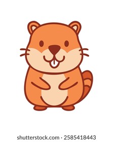 Forest animal hamster brown illustration