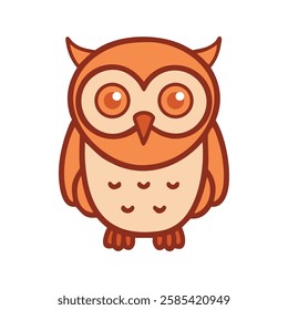 Forest animal owl brown illustration