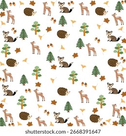 Patrones de animales y plantas forestales